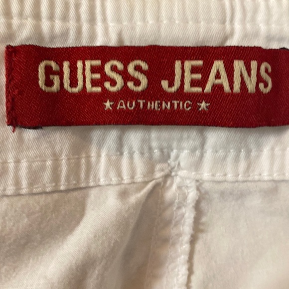 Guess Jeans Womens White Cotton Blend Mid Rise Bermuda Shorts Plus Size 32 - Picture 10 of 10